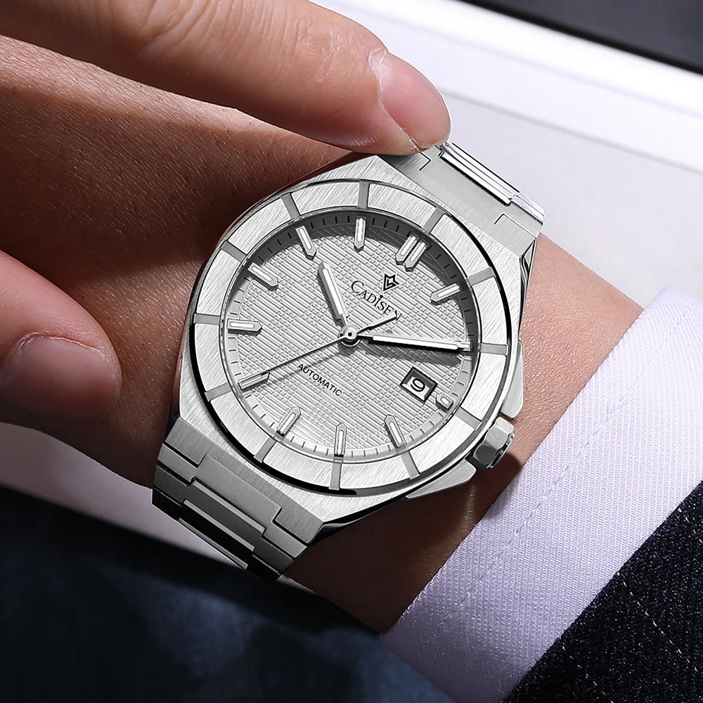 CADISEN 2025 New Mens Watches Luxury Automatic Watch For Men MIYOTA Mechanical 40MM Wristwatch Stainless Steel AR Sapphire Glass